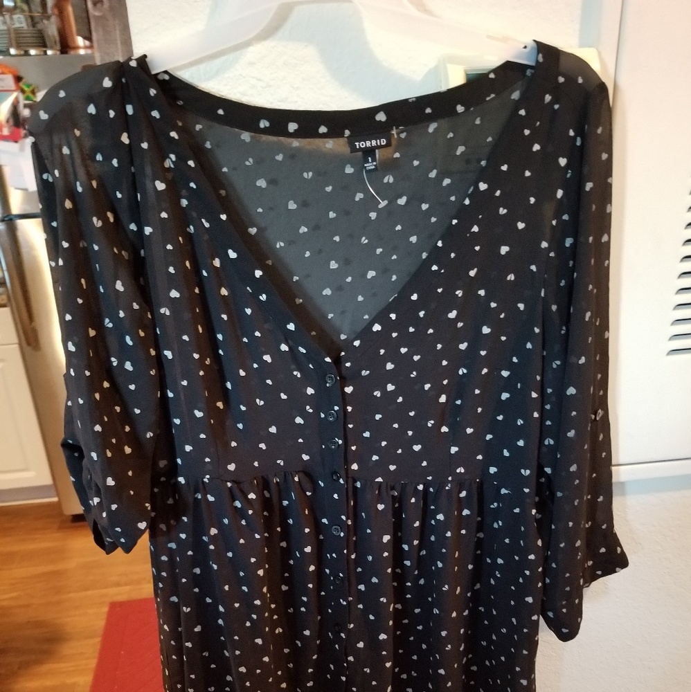 Torrid Size 1 Chiffon Shirt